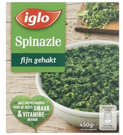 Iglo spinazie gehakt 8x450gr