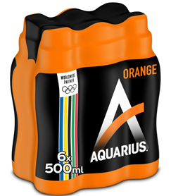 AQUARIUS 24 X 0.5 L PET ORANGE