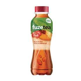 fuze tea black tea peach hibiscus 24x40cl pet